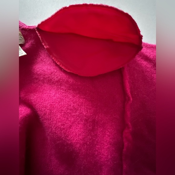 Beautiful fuchsia lambswool blend long sleeve mock turtleneck sweater Size L - Picture 9 of 12